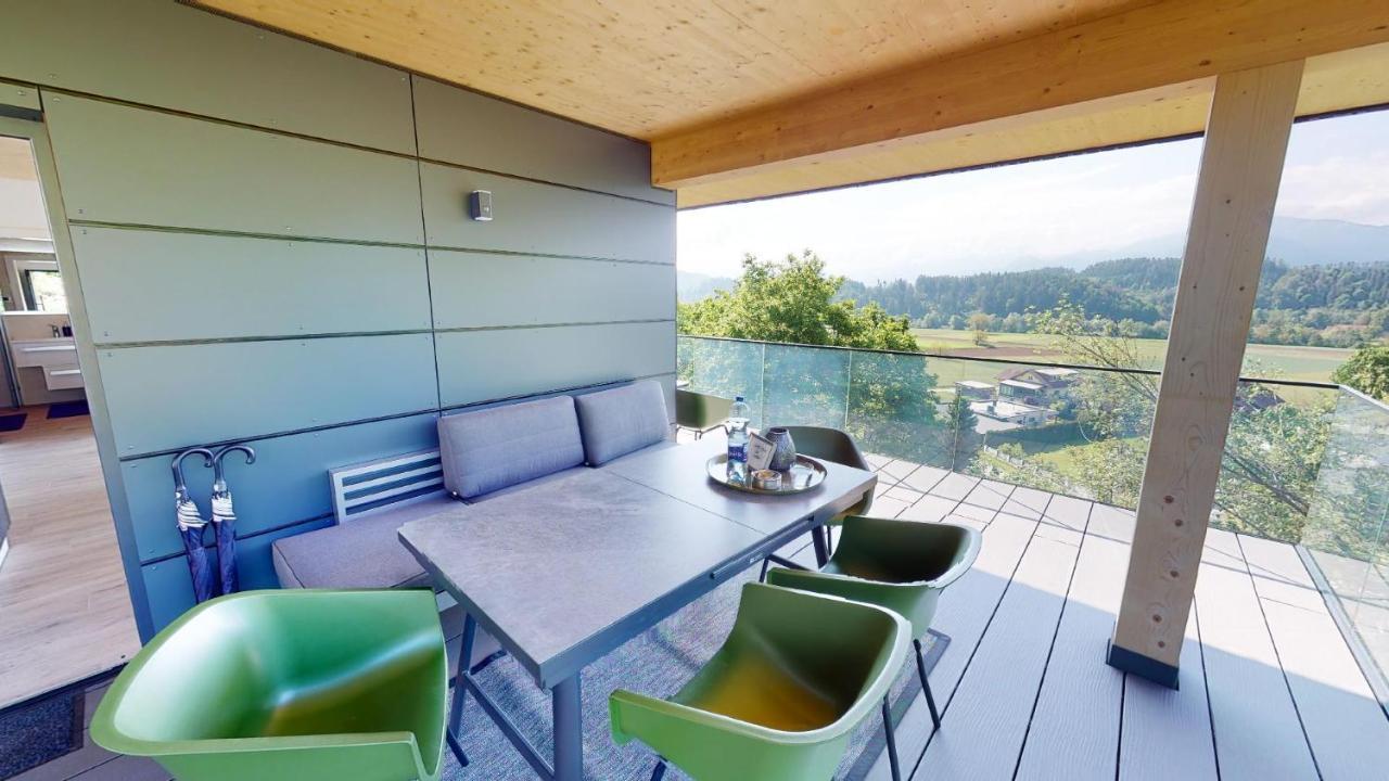 Modernes Ferienhaus Mit Panoramablick Rosegg Zewnętrze zdjęcie